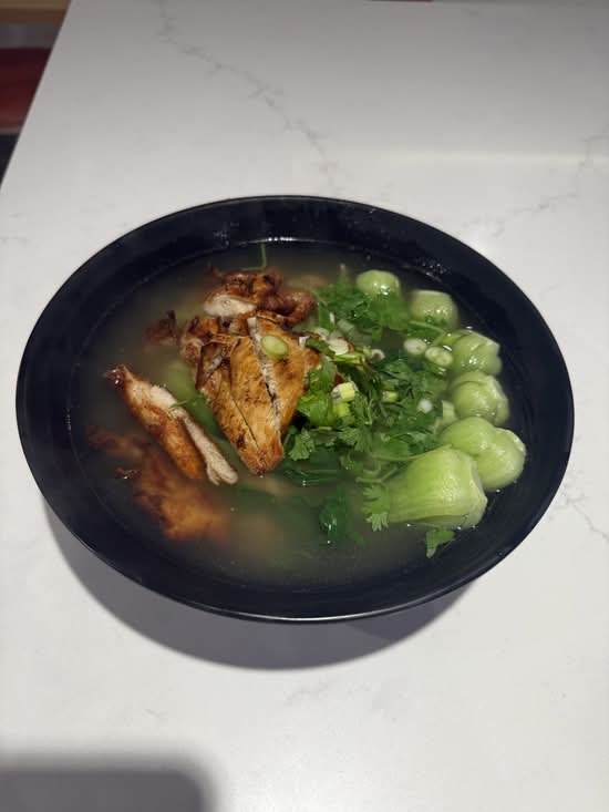 BBQ Chicken Noodle Soup (烤鸡汤面)
